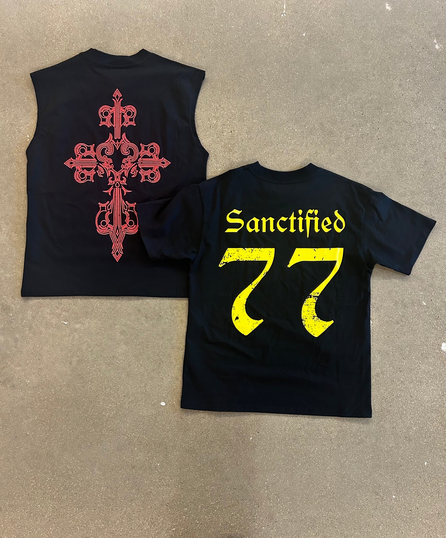 SANCTIFIED 77 YELLOW TEE