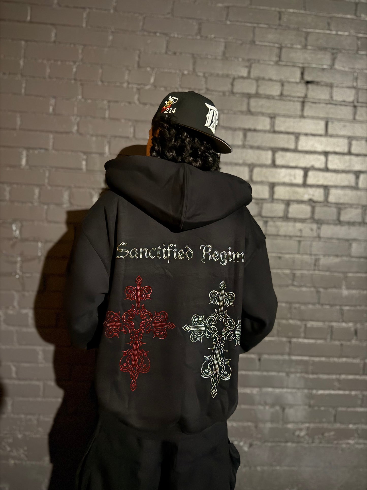 "Sanctified Regime" Rhinestone Hoodie