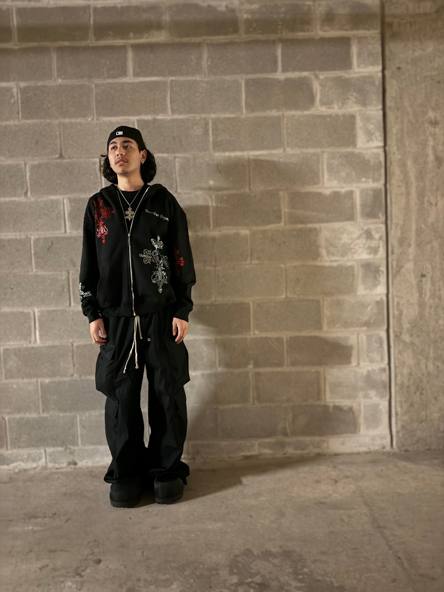 "Sanctified Regime" Rhinestone Hoodie