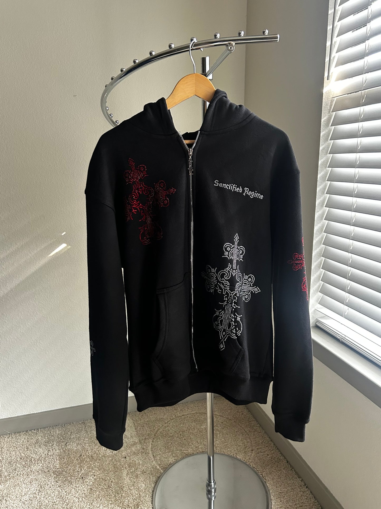 "Sanctified Regime" Rhinestone Hoodie