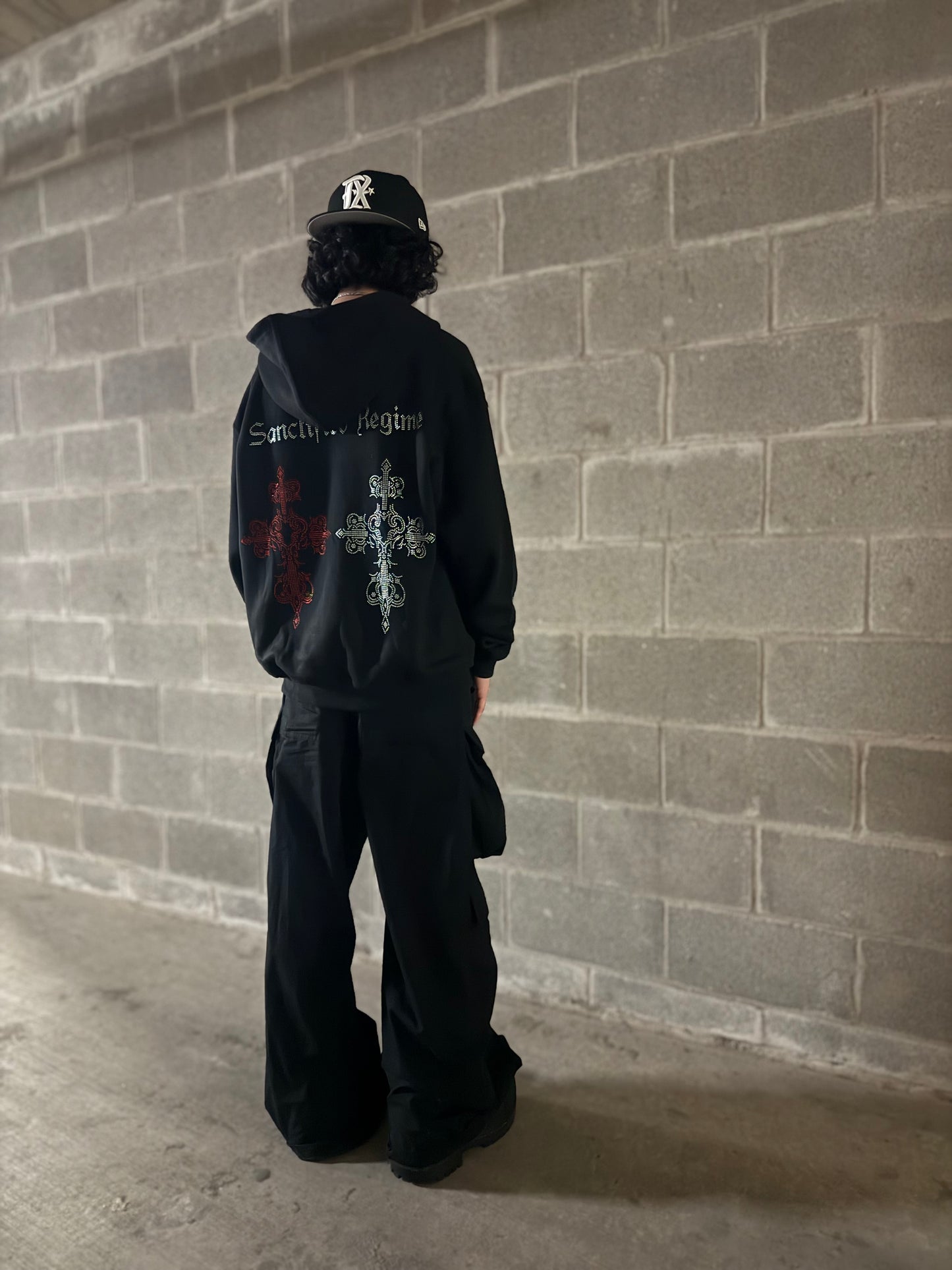 "Sanctified Regime" Rhinestone Hoodie