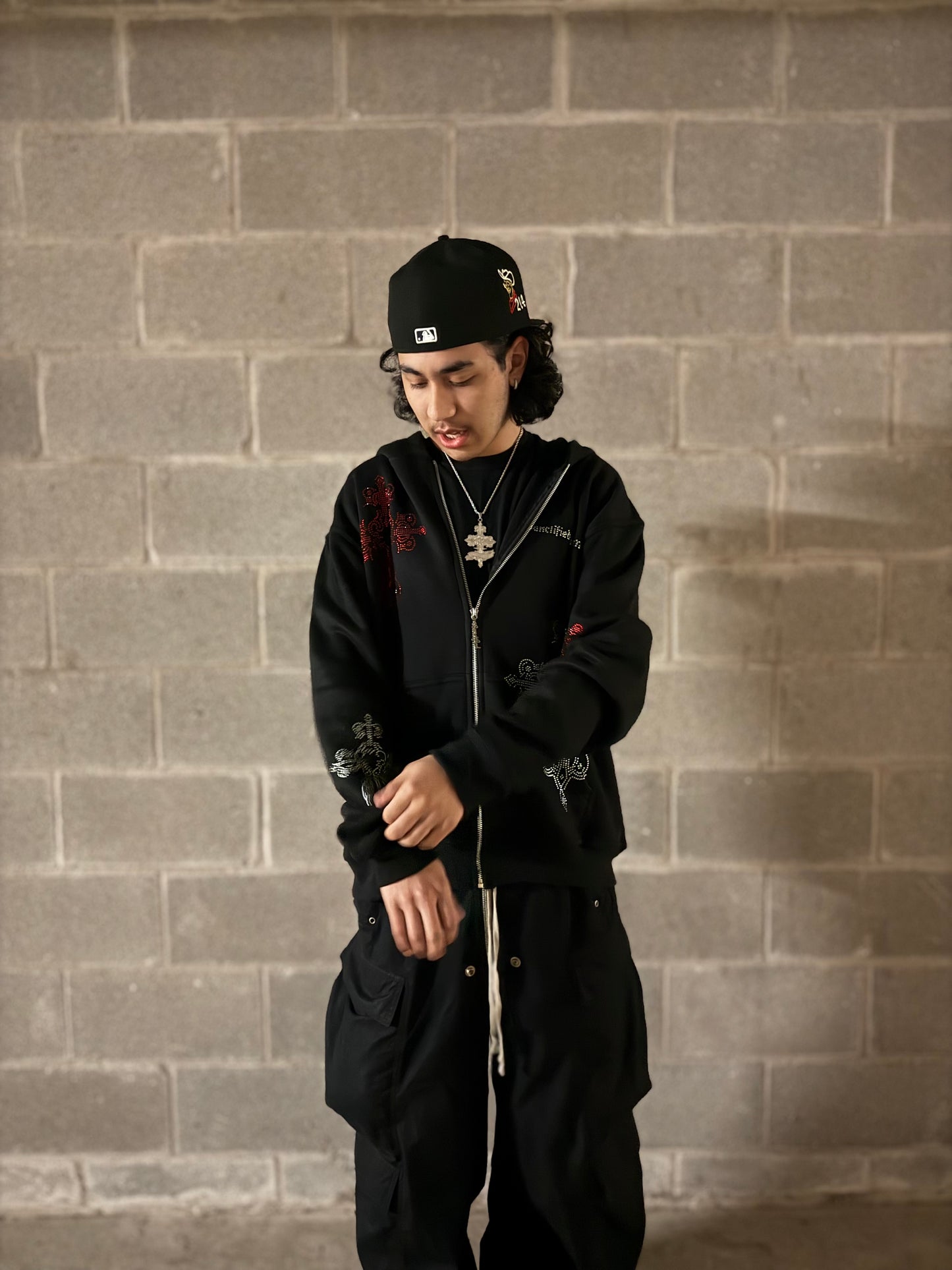 "Sanctified Regime" Rhinestone Hoodie