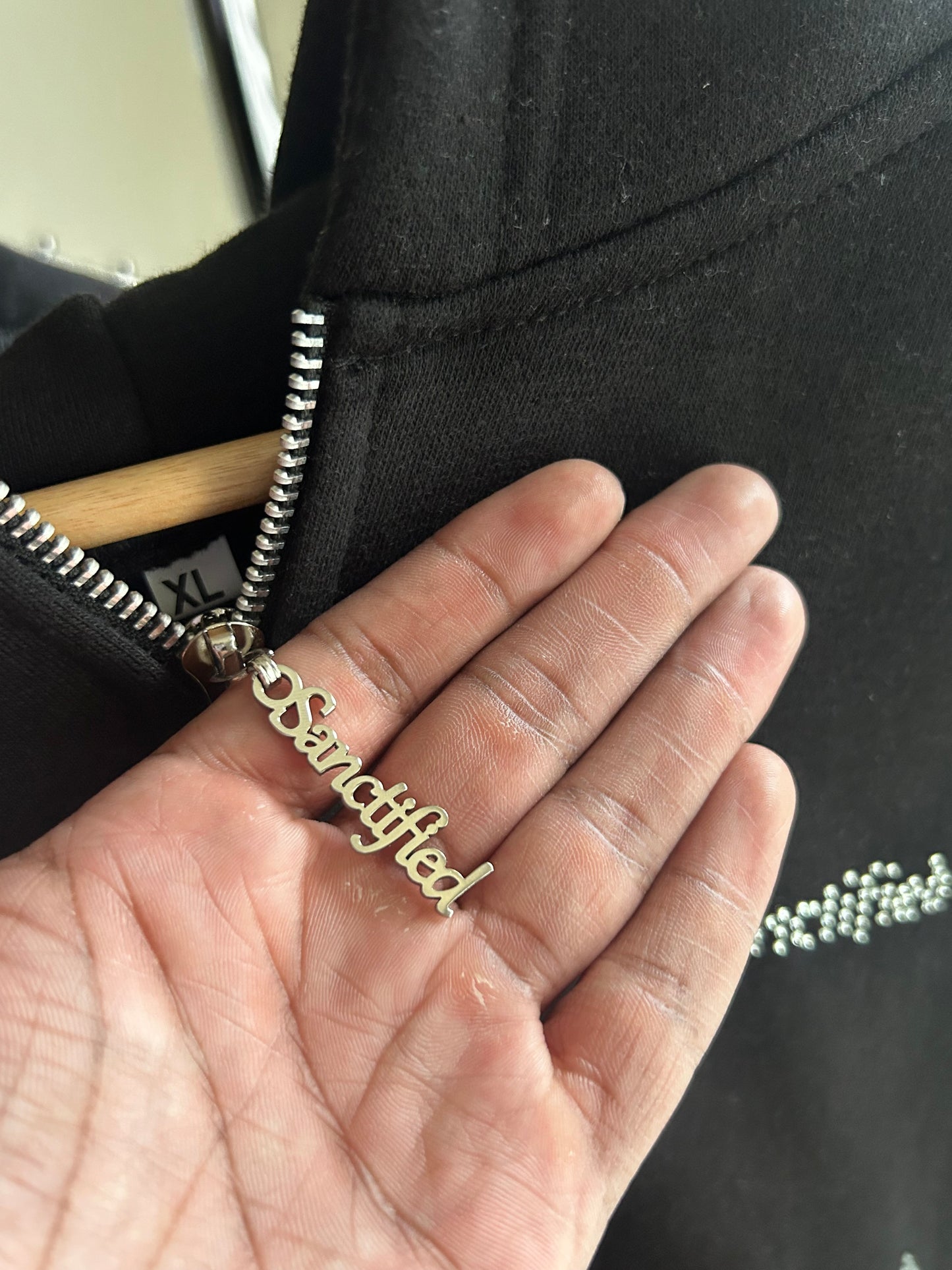 "Sanctified Regime" Rhinestone Hoodie