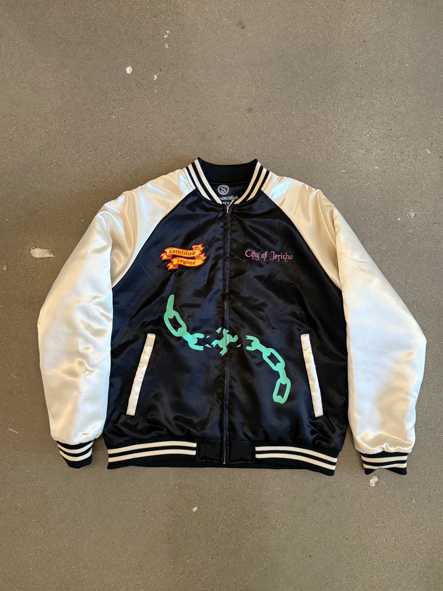 AOP Satin Bomber