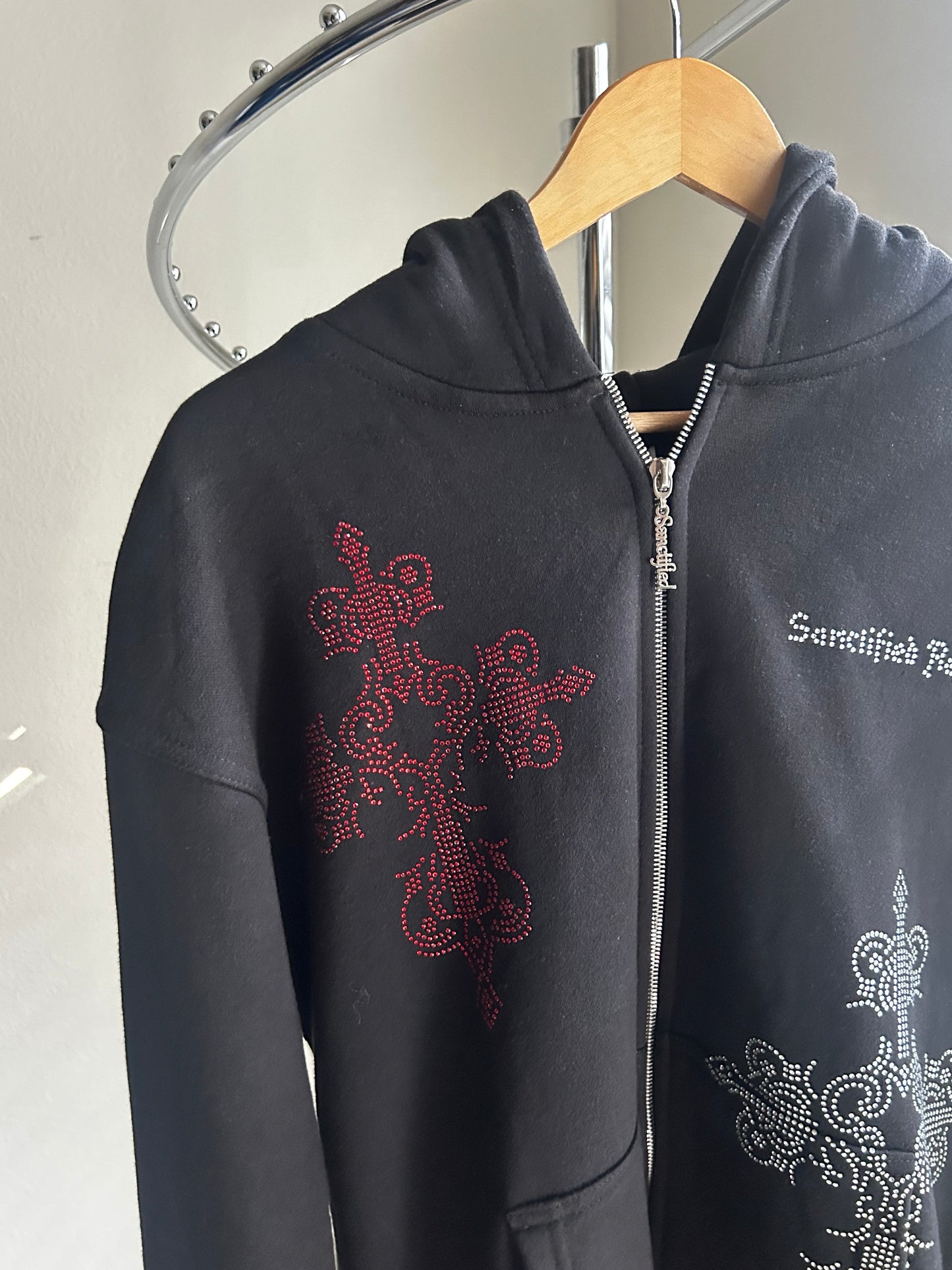 "Sanctified Regime" Rhinestone Hoodie