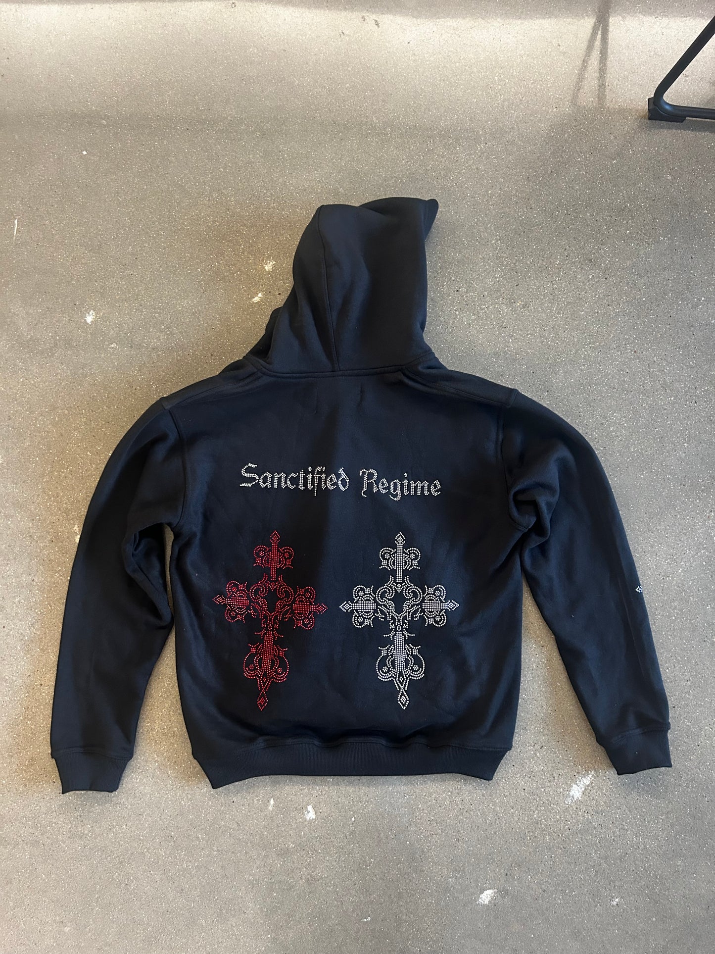 "Sanctified Regime" Rhinestone Hoodie