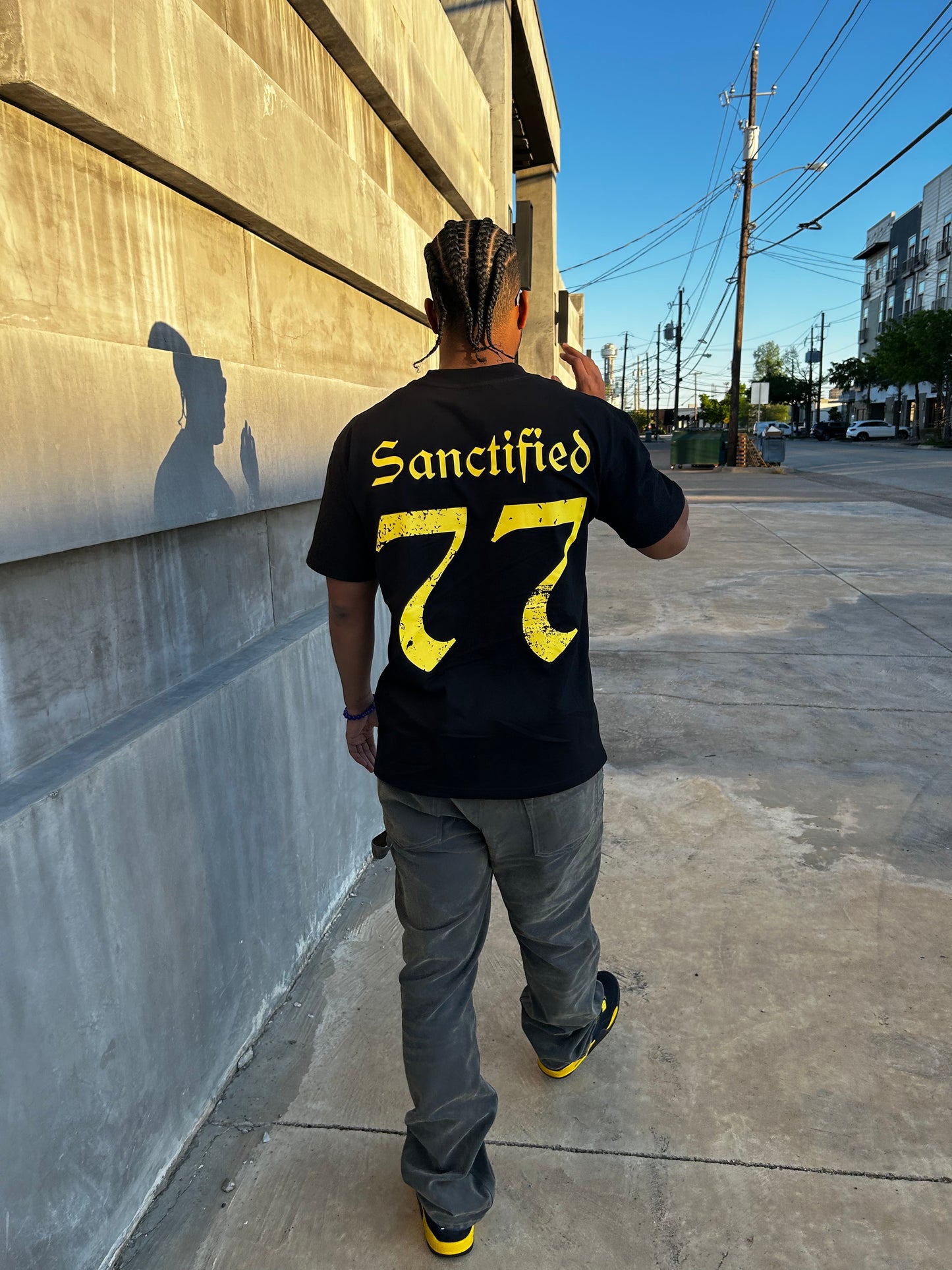 SANCTIFIED 77 YELLOW TEE