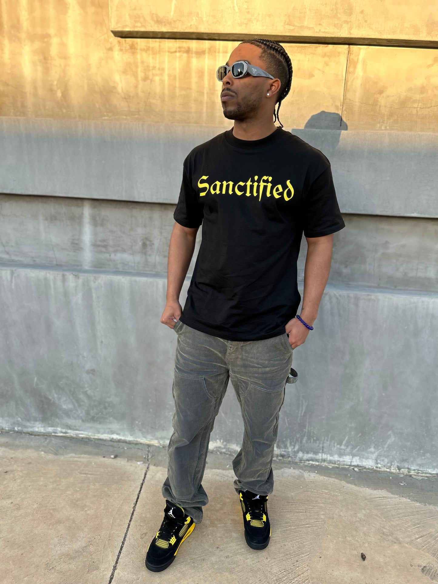 SANCTIFIED 77 YELLOW TEE